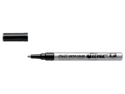 Viltstift Pilot Super Color Lakmarker Ronde Fijne punt Zilver