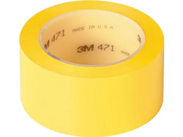 Vinyl tape 471, ft 50 mm x 33 m, geel