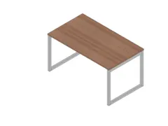 bureau,HxBxD 730x1400x800mm,blad canaletto-hout,sledeframe aluminium