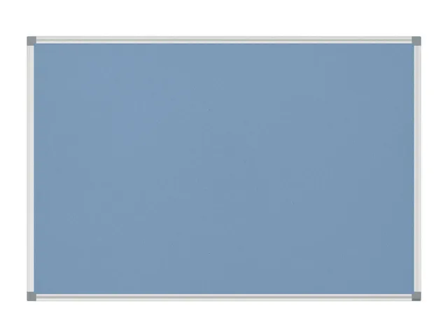Prikbord MAULstandaard 90x120cm Textiel Lichtblauw