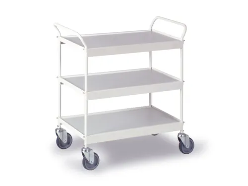 Tafelwagen Draagverm. 150kg Laadvl. Lxb 785x420mm 3 Etages Puurwit