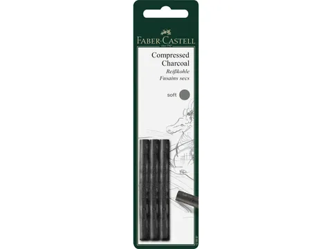 Houtskool Faber-Castell Pitt Monochrome geperst S 3 st. blister