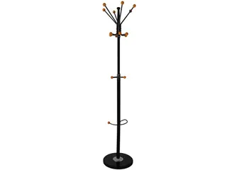 Office Products kapstok Stockholm Zwart 14 haken met Parapluhouder - 2