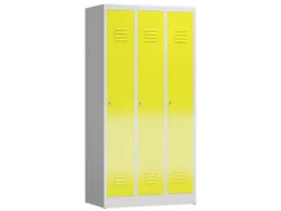 garderobekast 1800x870x500mm 3vak klink sokkel romp RAL7035 RAL1018