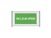 Hekwerkbanner 200x100 cm Groen met Print Wij zijn open
