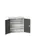 wandkast 800x800x350mm 2xStalen bodem sokkel Ral 7035 front Ral 7016