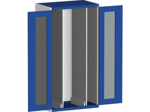 verticale kast,HxBxD 2000x1050x650mm,vensterdeur,2uittrekwanden
