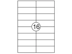 Etiket 105x37mm Wit 100 Vel 1600 Stuks