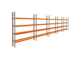 palletstelling,basis+4xaanbouw,HxBxD 4620x18600x750mm,vakl. 3400kg