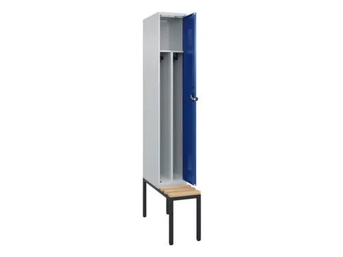 locker met bank,voor scheiding van kleding,HxBxD 2120x300x815mm,1vak