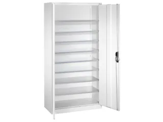 Kast Met Openslaande Deuren Hxbxd 1980x1000x420mm 8legborden Staal - 1