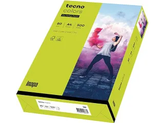 Inapa Tecno colors Gekleurd papier A4 Fel Groen 80 gram 500 vel - 1