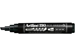 Permanent marker Artline 190 Eco schuin 2-5mm Dry Safe zwart - 1