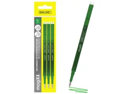 Gelschrijvervulling Online Magixx medium groen blister à 3 stuks