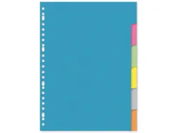 Tabblad Kangaro A4 blanco karton 220gr assorti 23-gaats 6-delig