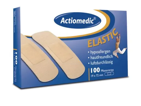 Pleisterstrips Elastisch 72x 19mm Huidkleurig