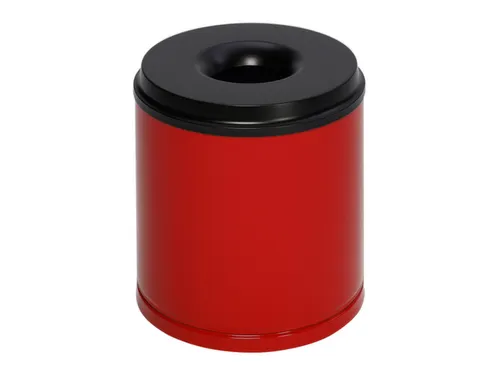 prullenmand zelfblussend 30 liter HxØ 390x375mm kop zwart rood