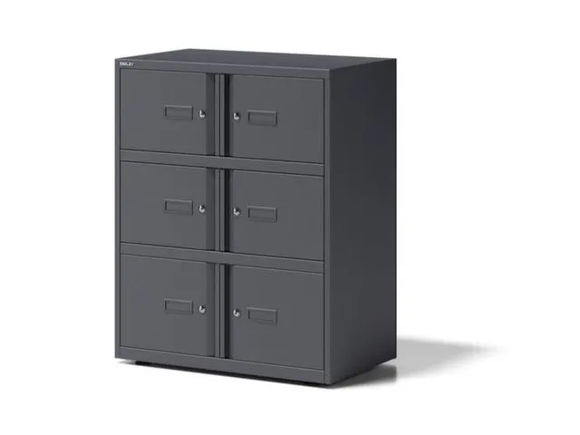 lockerkast,HxBxD 1000x800x470mm,1x6vakken,cil.-slot,sokkel