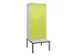 locker voor scheiding van kleding,HxBxD 2120x800x815mm,2vak