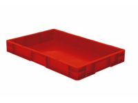 Euronorm-stapelbak 14.5l 75x600x400mm Wanden/bodem Gesloten Rood