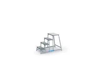 machine-opstapje bordes H 800mm 4treden aluminium - 1