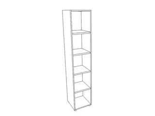 kantoorstelling,HxBxD 2140x430x450mm,4xhouten vloer,5ordnerhoogtes - 2