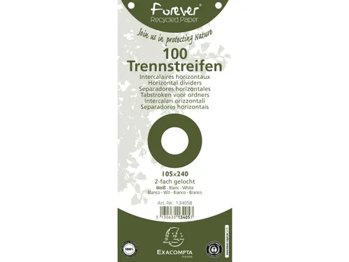 Tabstroken perfo FOR EVER 105X240mm wit