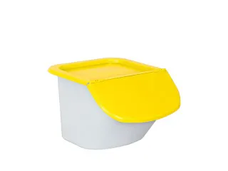 ingrediëntendispenser HxBxD 280x400x440mm 15l PP bak/deksel wit/geel - 1