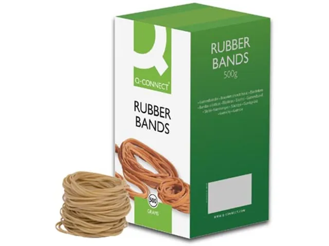 Q-CONNECT elastiek nr. 19 90x1.5mm 500gr 75% natuurrubber
