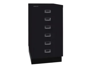 kantoor-ladekast HxBxD 670x349x432mm 6 laden romp + front zwart staal - 3