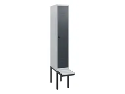 locker met bank,HxBxD 1950x300x815mm,1vak,vak B 300mm,draaigrendel