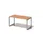 bureau,HxBxD 740x1600x800mm,blad beuken,sledeframe zilverkleurig