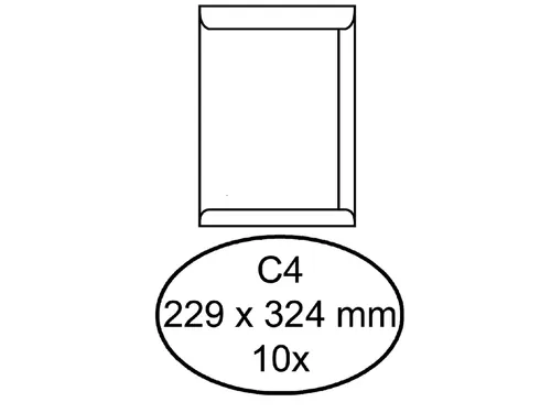 Envelop Quantore Akte C4 229x324mm 120gr Wit zelfklevend