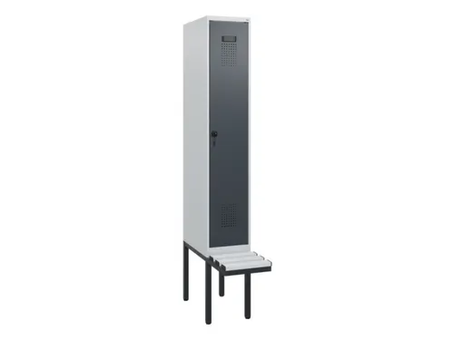 locker met bank,HxBxD 1950x300x815mm,1vak,vak B 300mm,draaigrendel