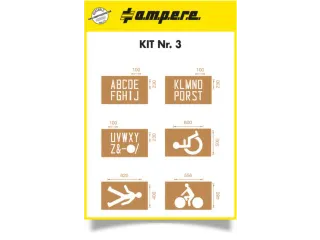 Sjablonenset,Letters/Symbolen,V. Vloermarkeerapparaat,Speciaal Karton - 2