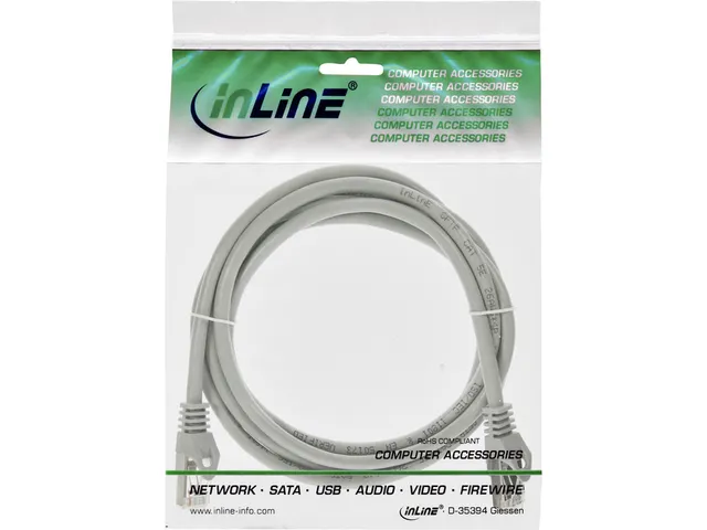 Kabel InLine Cat.5e U UTP 5 meter grijs