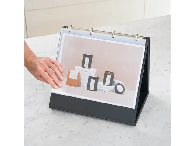 Tafelflipover Rillstab A4 RI93175 liggend zwart 10 tassen