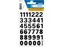 Etiket Herma 4164 15mm Getallen 0-9 Zwart Folie 39 stuks