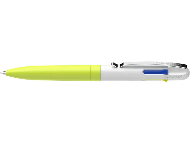 Balpen Schneider Take 4 Neon geel/wit
