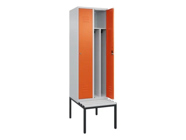 locker voor scheiding van kleding,HxBxD 2120x600x815mm,2vak
