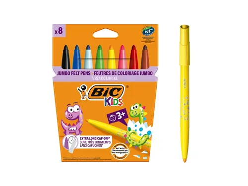 Kleurstiften BicKids Visacolor XL assorti blister à 8 stuks