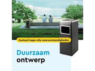 BRASQ Asbak met Afvalbak AT600 Zwart 16 Liter - 5