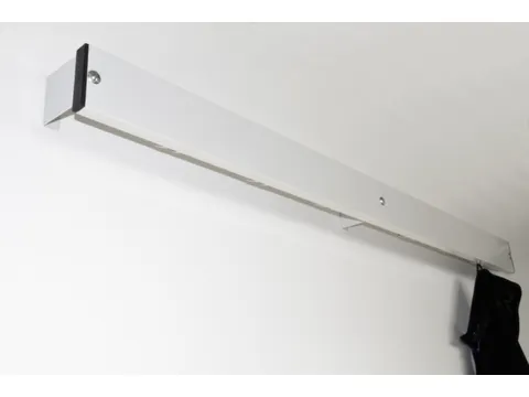 wandkapstok,HxL 100x2000mm,6jashaken,aluminium/staal,RAL7035