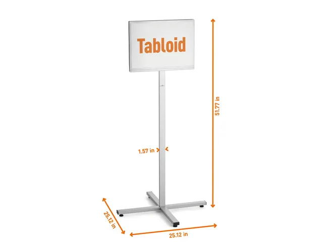 Vloerstandaard info stand outdoor A3 grijs