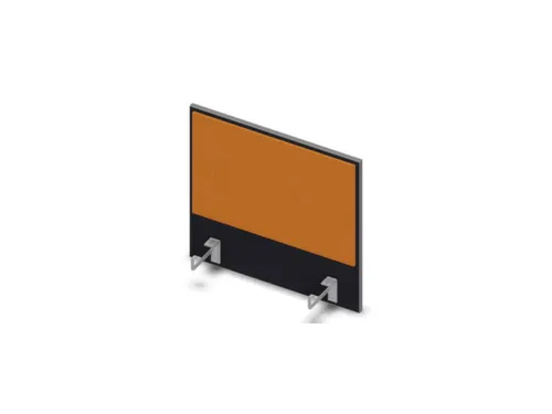 opzetpaneel bureau aanbouw zijkant CC-zwart BN3005-geel 600mm
