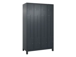 Z-garderobekast,HxBxD 1950x1200x500mm,vak B 150/300mm,cil.-slot,voeten - 1