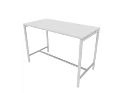 statafel,HxBxD 1070x1600x800mm,hoekig,met 4-voeten wit,blad wit