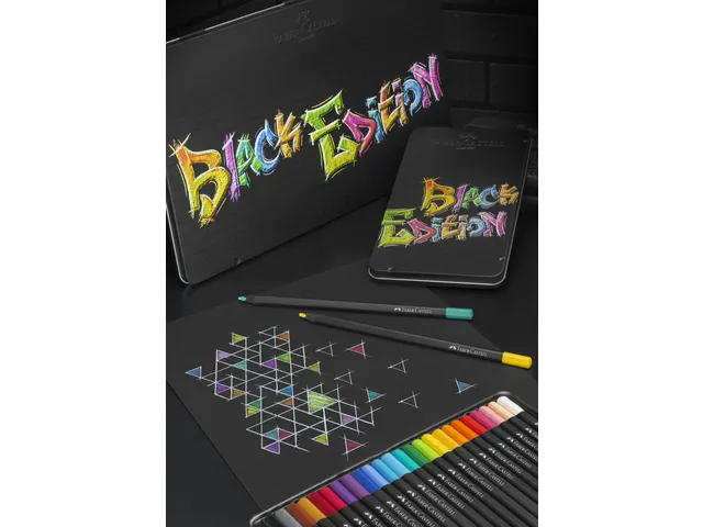 Kleurpotlood Black Edition 36 stuks in bliketui