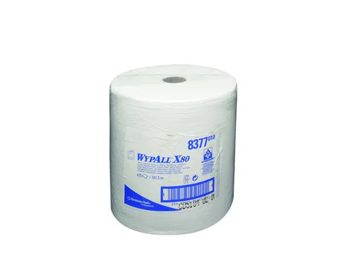 WypAll 8377 Poetsdoek X80 Rol Hydroknit 1-laags wit