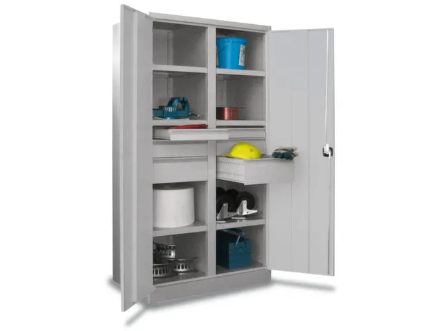 Materiaalkast 1950x1040x630mm Scheidingswand 6legborden 6+2 Laden